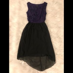 Purple and black dress